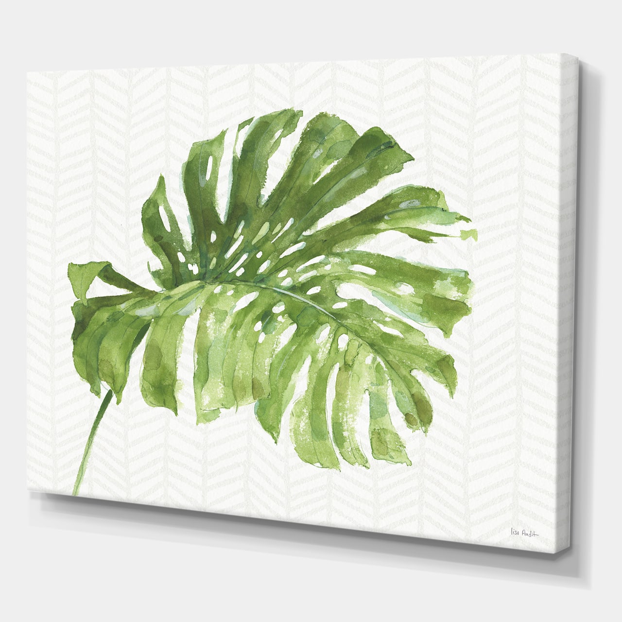 Designart - Mixed Botanical Green Leaves V - Cottage Canvas Art